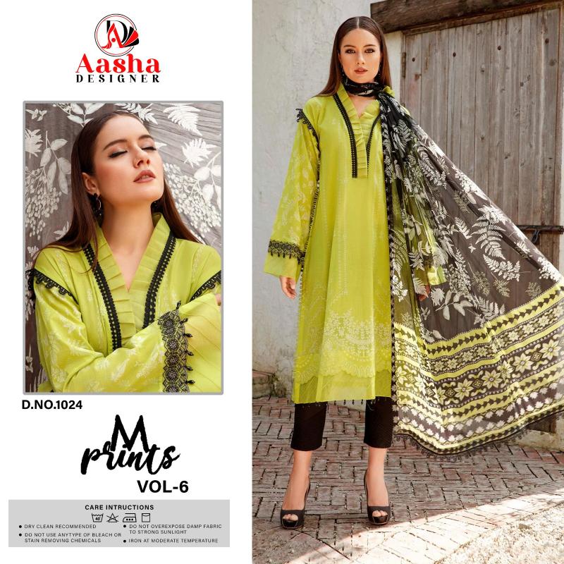 Aasha M Prints Vol 6 Cotton Dupatta Salwar Kameez wholesale catalog