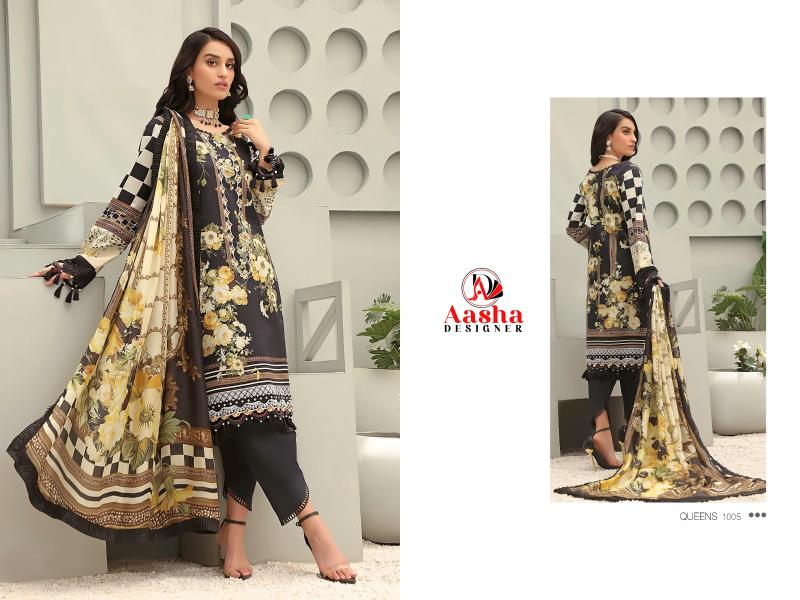 Aasha Queens Vol 1 Cotton Dupatta Pakistani Salwar Kameez wholesale catalog