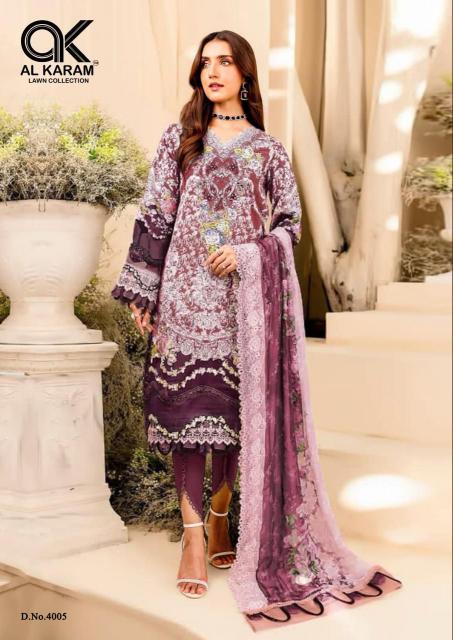 Al Karam Firdous Vol 4 Cotton Printed Dress Material Wholesale catalog