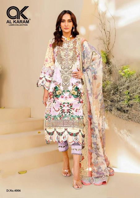 Al Karam Firdous Vol 4 Cotton Printed Dress Material Wholesale catalog