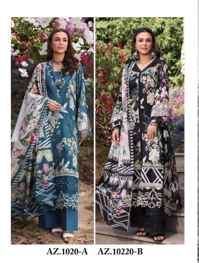 Alzohaib Elaf Chikankari Vol 2 Chiffon Dupatta Pakistani suit wholesale catalog