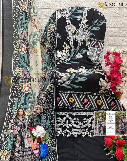 Alzohaib Elaf Chikankari Vol 2 Chiffon Dupatta Pakistani suit wholesale catalog