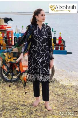 Alzohaib M Basic Chiffon Dupatta Salwar Suits Wholesale catalog