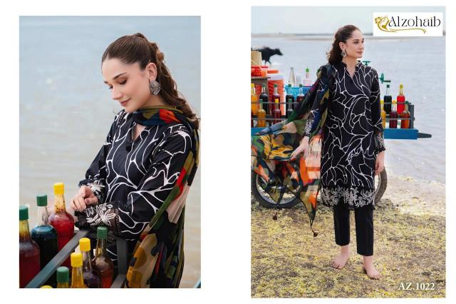 Alzohaib M Basic Chiffon Dupatta Salwar Suits Wholesale catalog