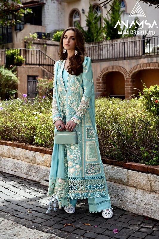 Anamsa 483 Embroidered Pakistani Salwar Kameez wholesale catalog