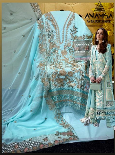 Anamsa 483 Embroidered Pakistani Salwar Kameez wholesale catalog