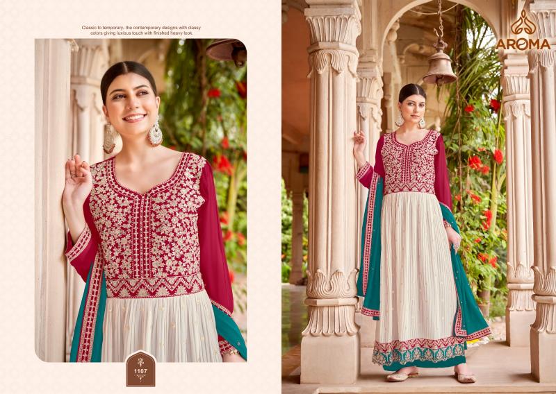 Aroma Minakari Georgette Designer Salwar Kameez Wholesale catalog