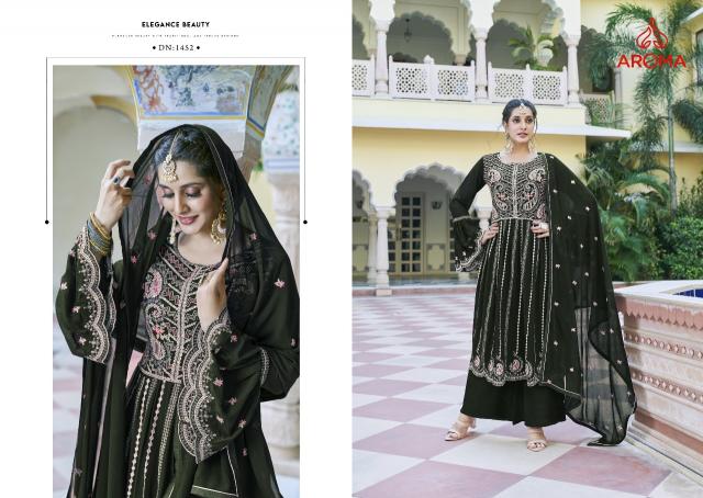 Aroma Mirai Georgette Embroidered Salwar Kameez Wholesale catalog