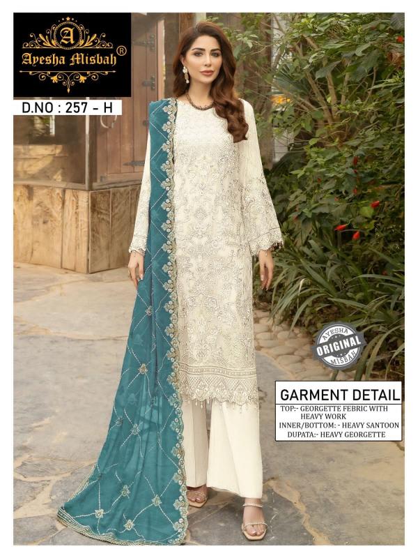Ayesha Misbah 257 Georgette Pakistani suits wholesale catalog