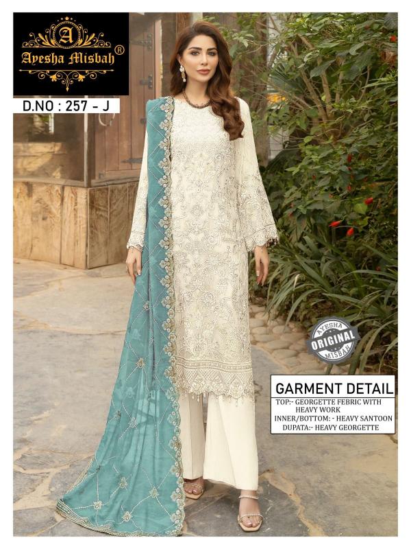 Ayesha Misbah 257 Georgette Pakistani suits wholesale catalog