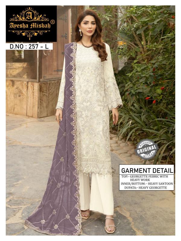 Ayesha Misbah 257 Georgette Pakistani suits wholesale catalog