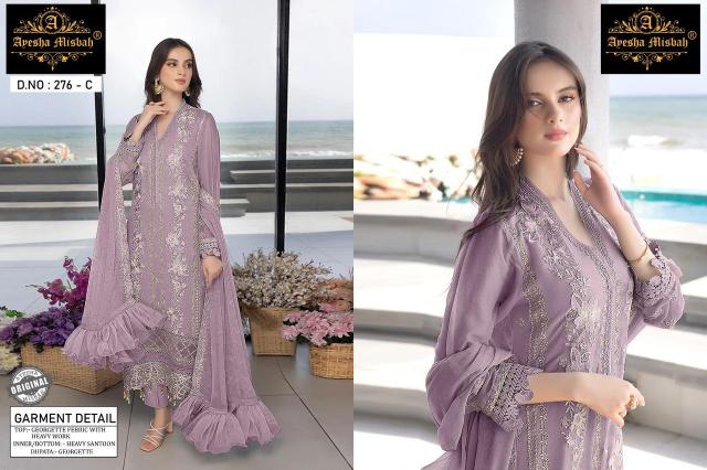 Ayesha Misbah 276 Georgette Salwar Kameez wholesale catalog