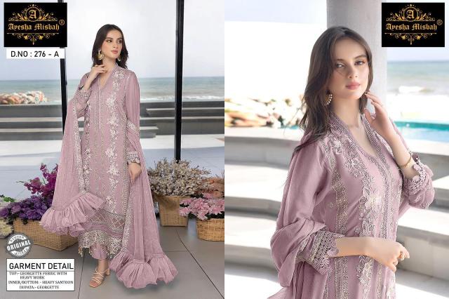 Ayesha Misbah 276 Georgette Salwar Kameez wholesale catalog