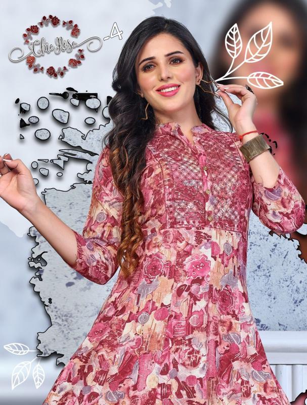 Beauty Queen Chic Rose-4 Kurti Wholesale catalog