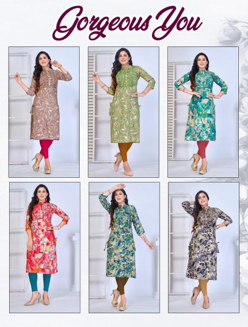 BEAUTY QUEEN GORGEOUS YOU Kurti Wholesale catalog
