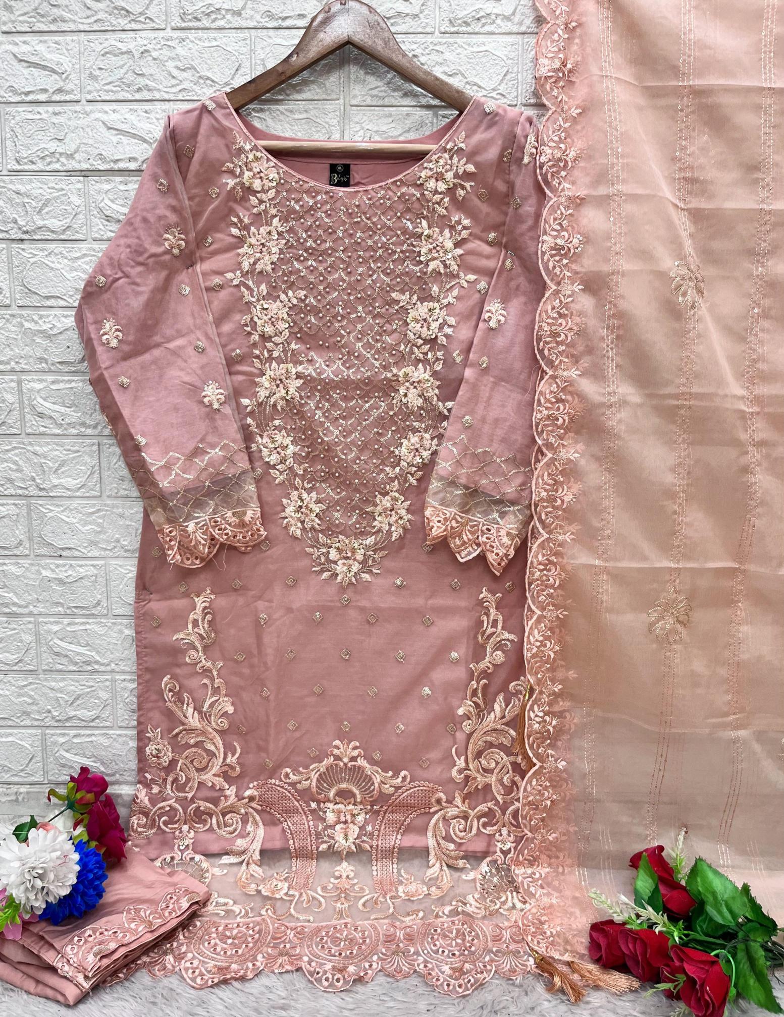 Bilqis B 73 A To D Organza Pakistani Ready Made wholesale catalog