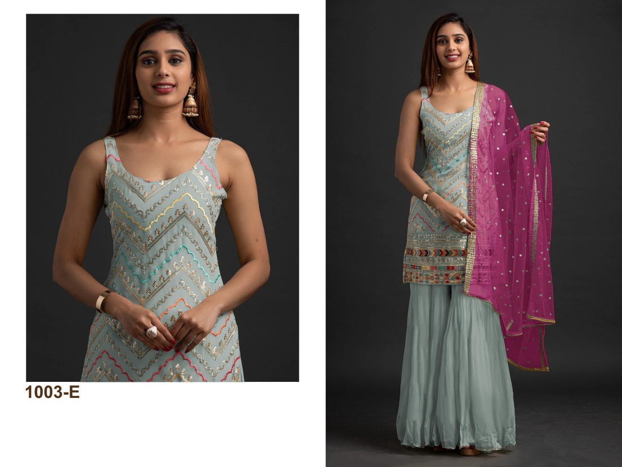 Ct 1003 Georgette Embroidered Salwar Kameez Wholesale catalog