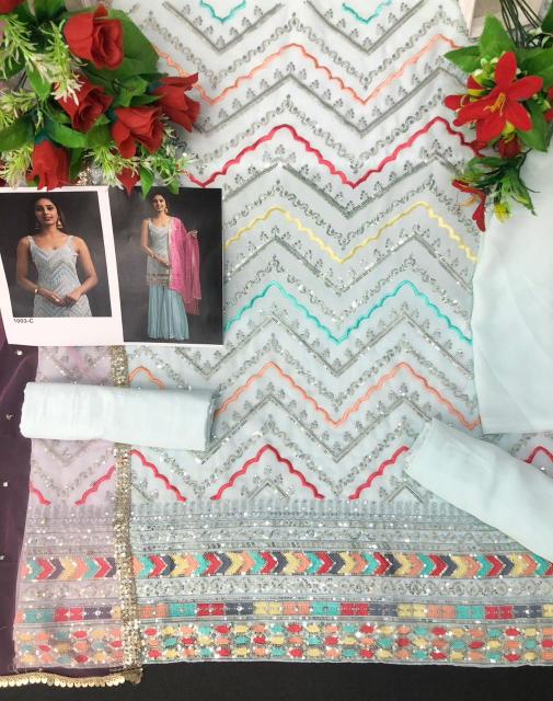 Ct 1003 Georgette Embroidered Salwar Kameez Wholesale catalog