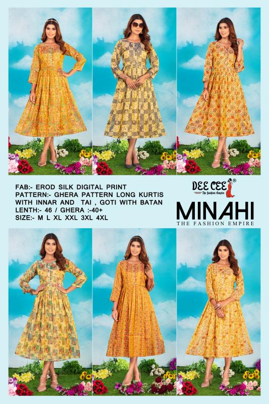 DeeCee MINAHI Kurti Wholesale catalog