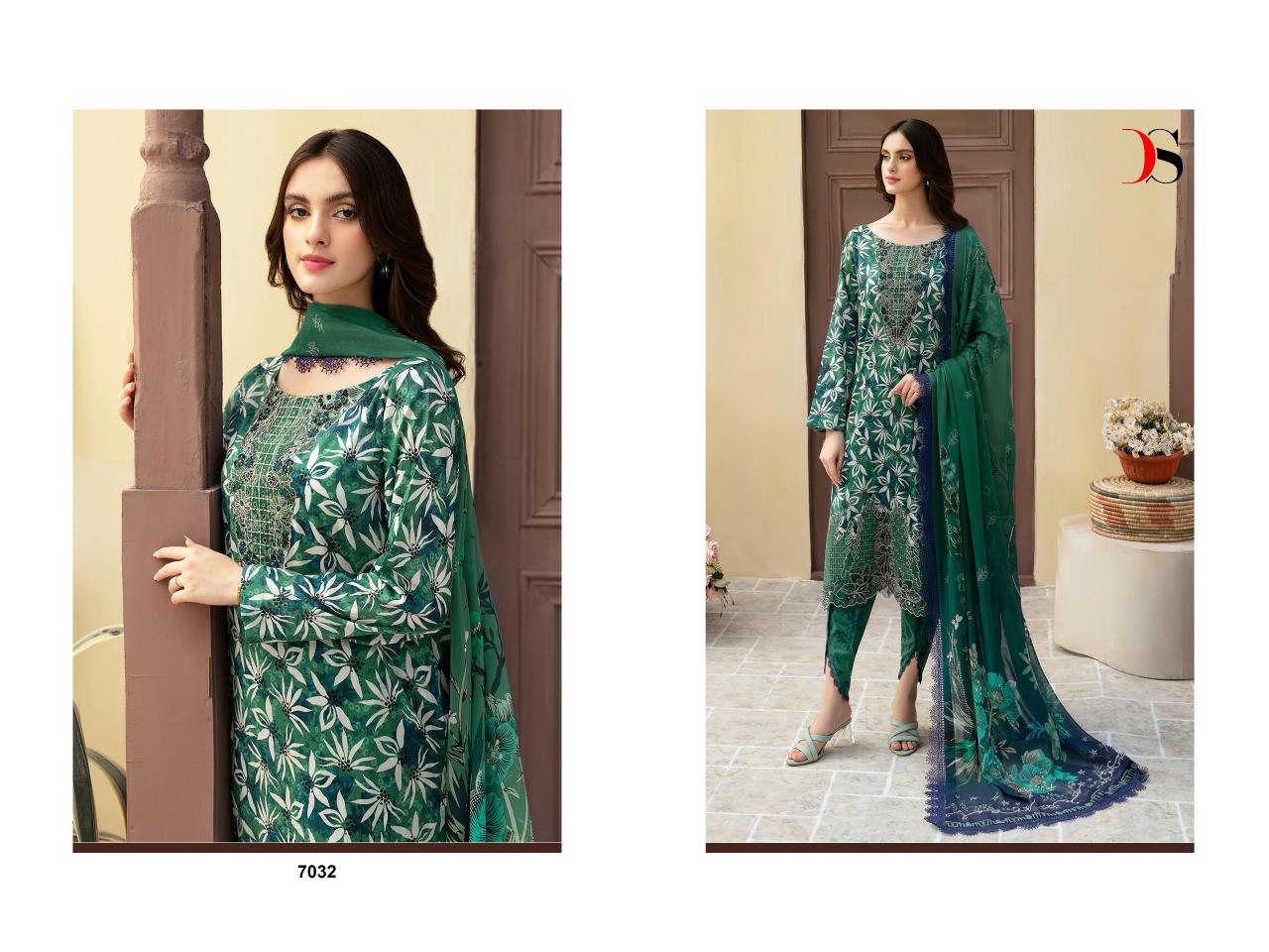 Deepsy Ramsha Rangrez Luxury Lawn 24 Vol 3 Chiffon Dupatta Suit wholesale catalog