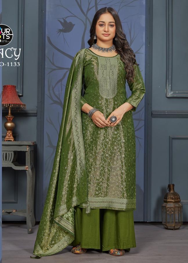Four Dots Macy Silk Designer Dress Material Wholesale catalog