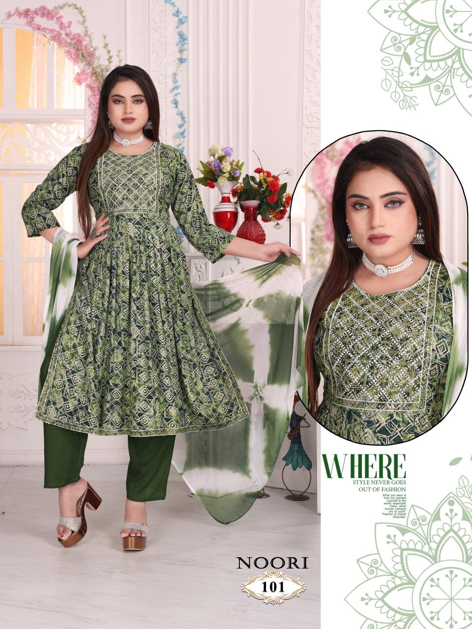 Ft Noori Vol 1 Rayon Printed Kurti wholesale catalog