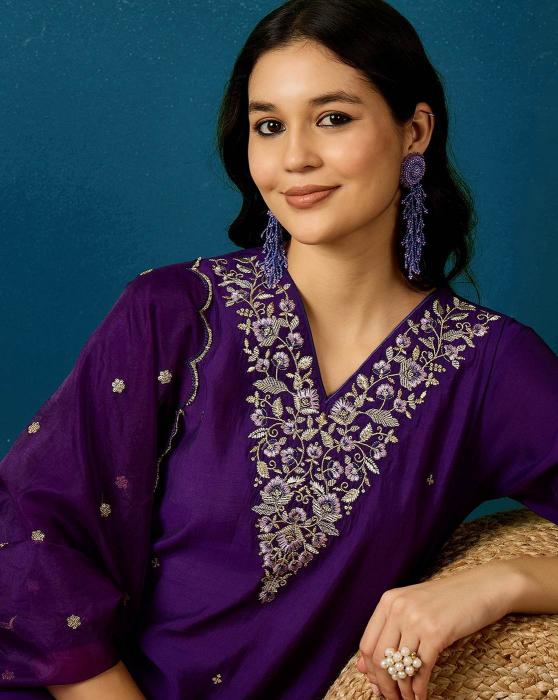 Geet 01 Chanderi Fancy Kurti wholesale catalog