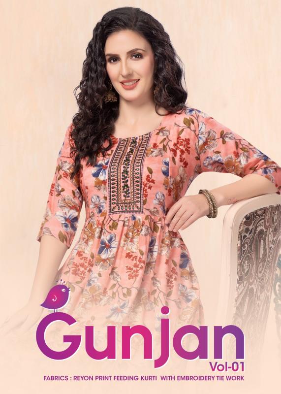 GOLDEN GUNJAN vol1 kurti wholesale catalog