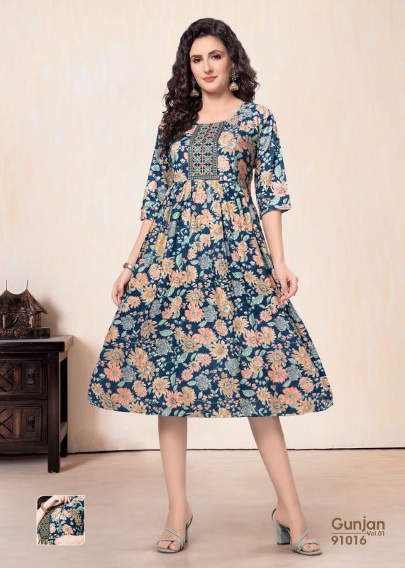 GOLDEN GUNJAN vol1 kurti wholesale catalog