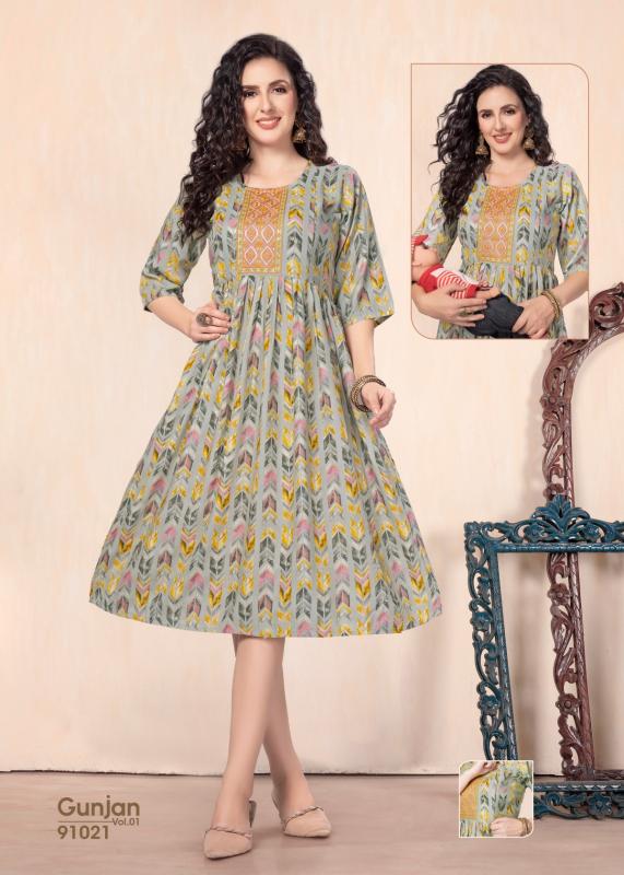 GOLDEN GUNJAN vol1 kurti wholesale catalog