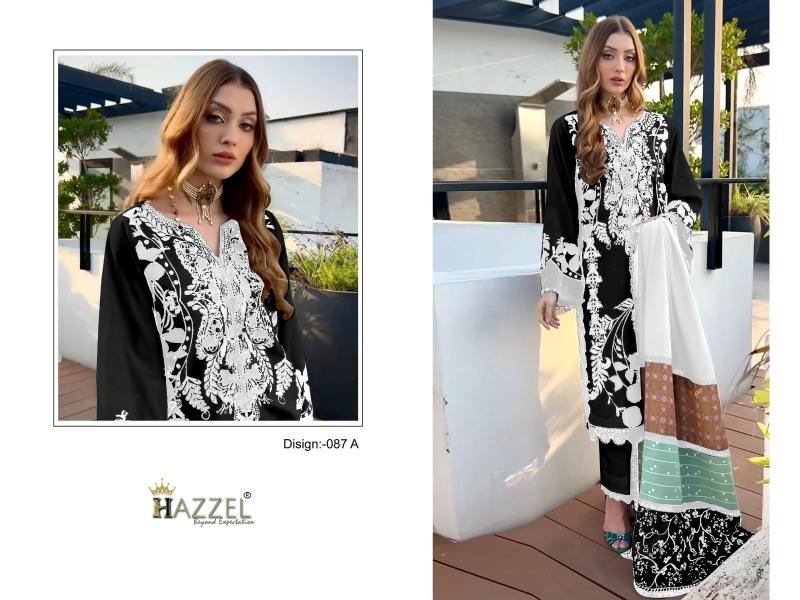 Hazzel 087 A And B Rayon Salwar Kameez  wholesale catalog