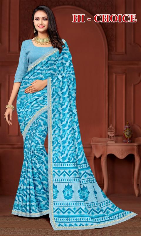 Hi chioice Renial fancy flower print Saree Wholesale catalog
