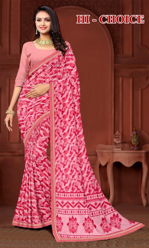 Hi chioice Renial fancy flower print Saree Wholesale catalog