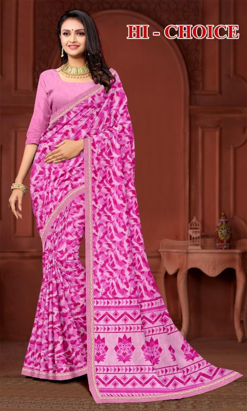 Hi chioice Renial fancy flower print Saree Wholesale catalog
