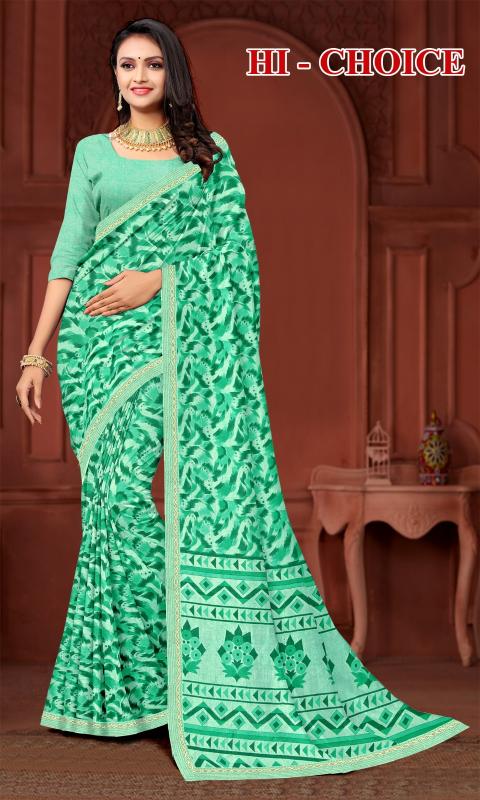 Hi chioice Renial fancy flower print Saree Wholesale catalog