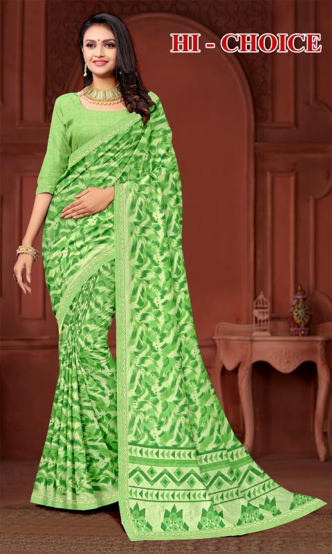 Hi chioice Renial fancy flower print Saree Wholesale catalog
