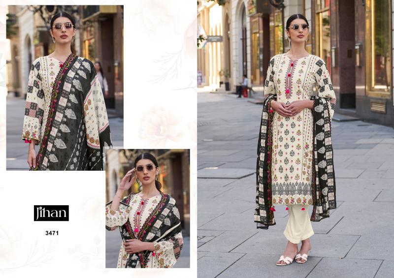 Jihan Bin Saeed Bw Collection Vol 1 Lawn Printed Salwar Suits Wholesale catalog