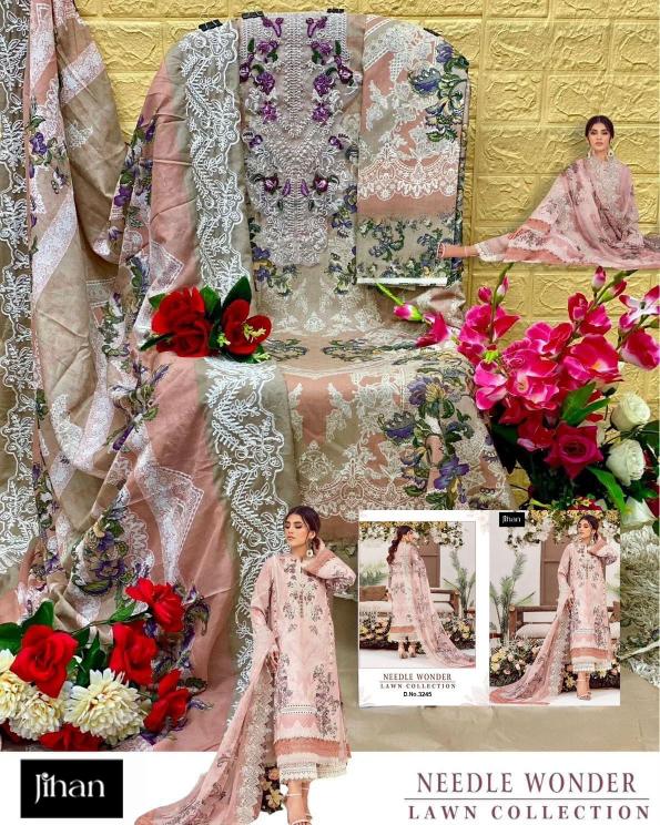 Jihan Needle Wonder 3245 And 3246 salwar kameez material wholesale catalog