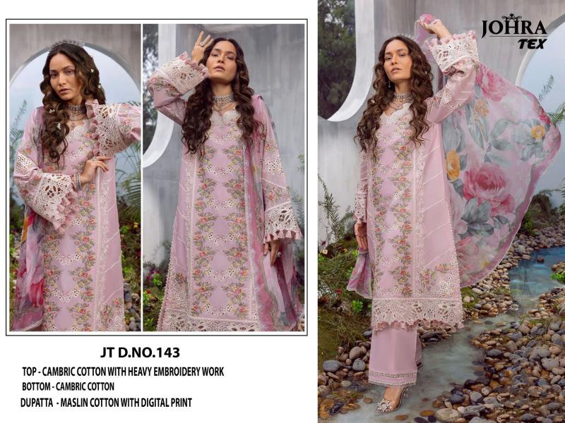 Johra Tex 143 To 145 Cotton Salwar Kameez wholesale catalog