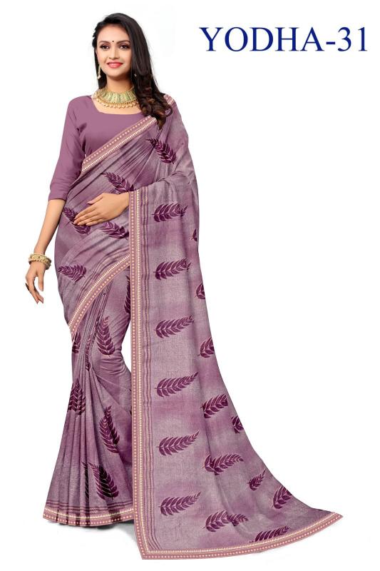 KAMYA YODHA CHIFFON PRINTED LACE WORK surat sarees wholesale shops