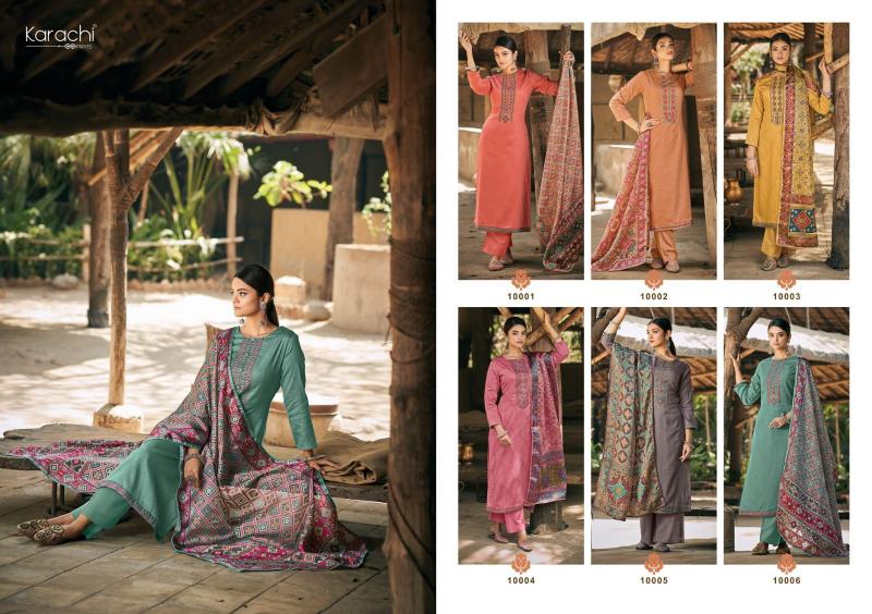 Kesar Patola Fancy Printed Dress Material Wholesale catalog