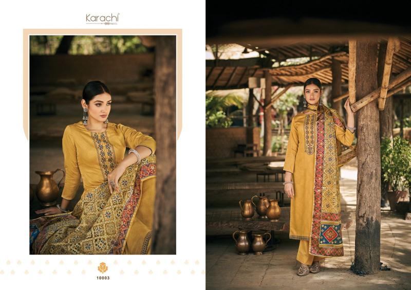 Kesar Patola Fancy Printed Dress Material Wholesale catalog
