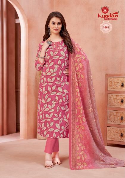Kundan Pashmina Gold Vol 1 Cambric Cotton Printed Dress Material Wholesale catalog
