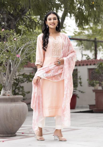 Label Khoj 9611 Modal Silk Kurti Bottom With Dupatta wholesale catalog
