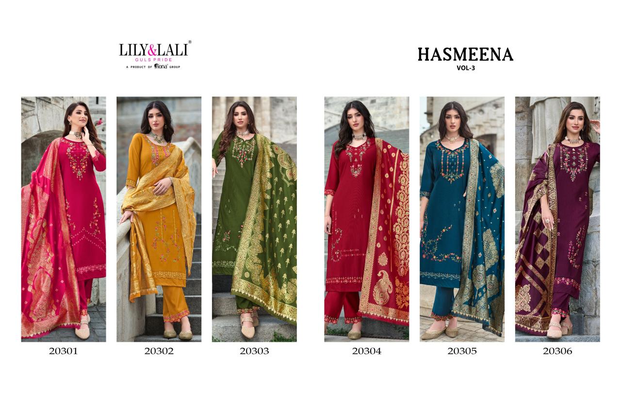Lily And Lali Hasmeena Vol 3 Kurti Bottom With Dupatta wholesale catalog