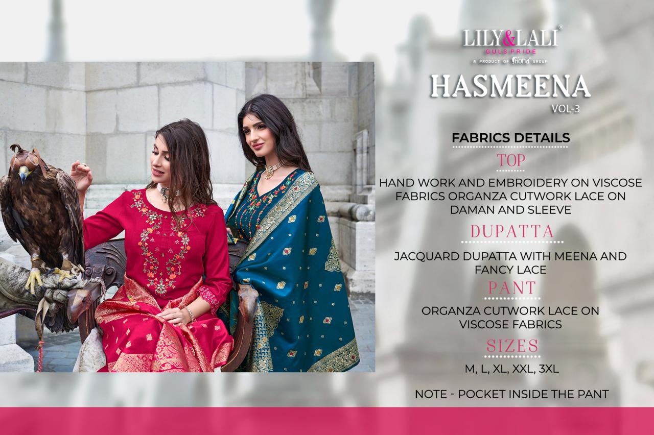 Lily And Lali Hasmeena Vol 3 Kurti Bottom With Dupatta wholesale catalog