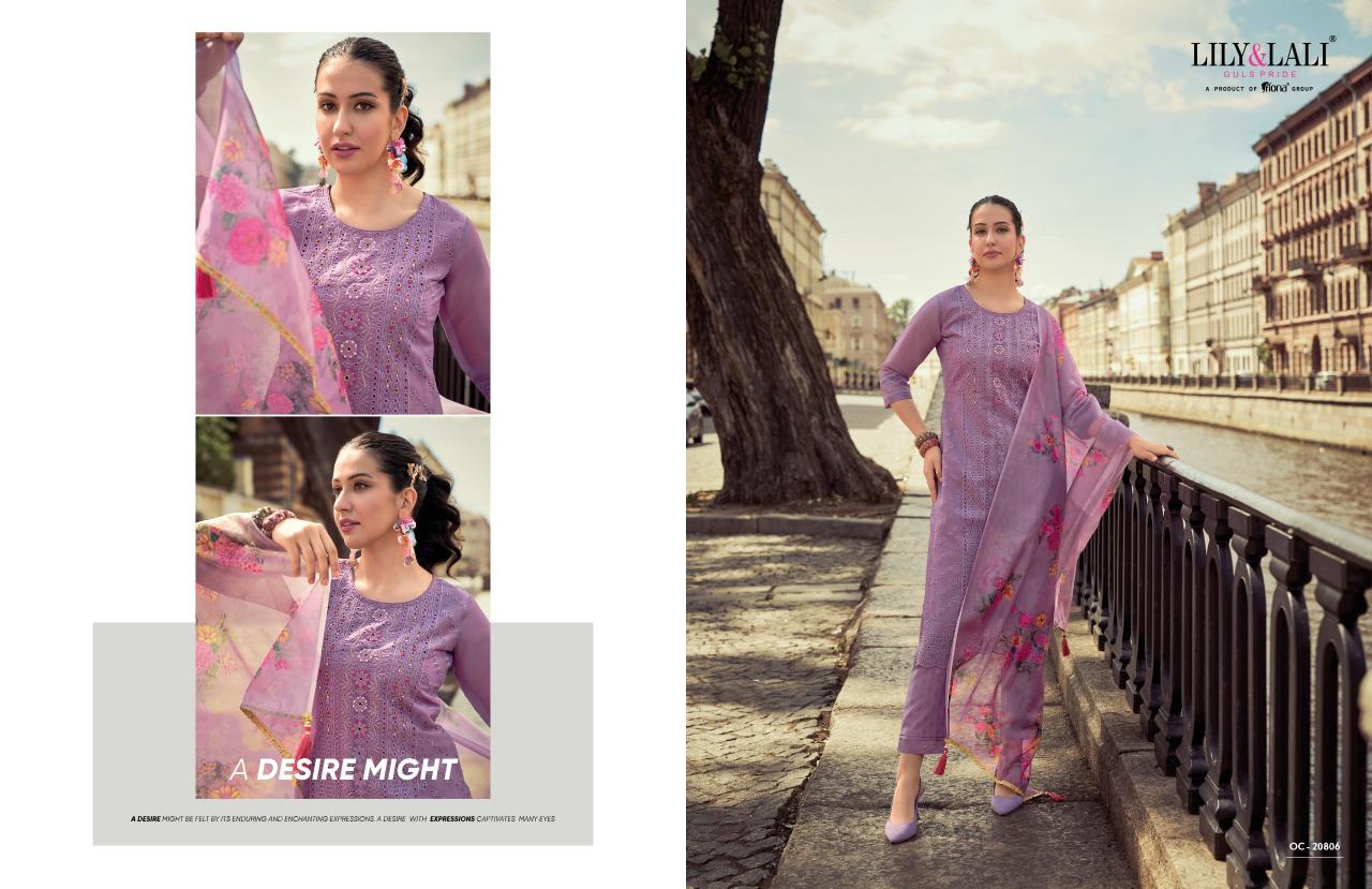 Lily And Lali Organza Chikan Kari Vol 2 Kurti wholesale catalog