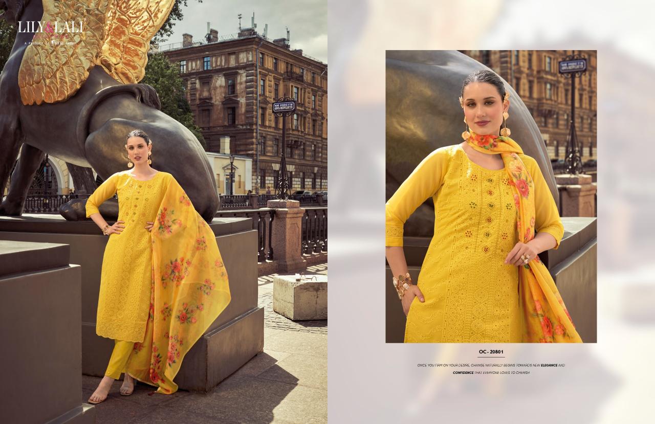 Lily And Lali Organza Chikan Kari Vol 2 Kurti wholesale catalog