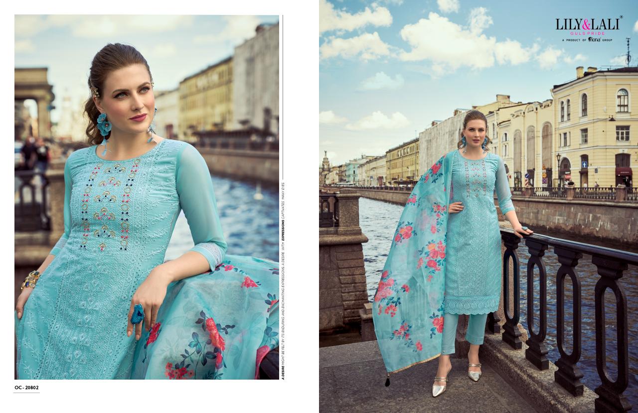 Lily And Lali Organza Chikan Kari Vol 2 Kurti wholesale catalog