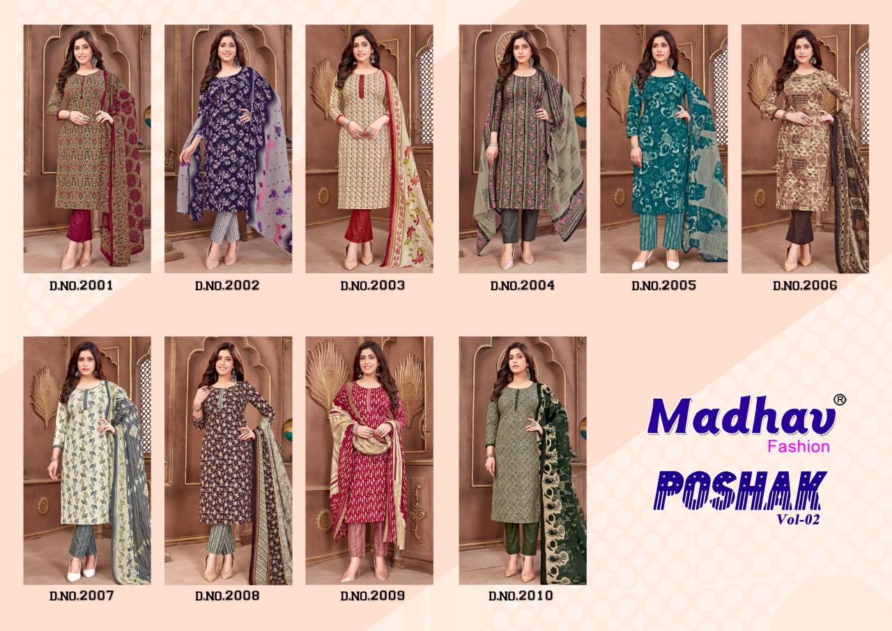 Madhav Poshak Vol 2 Cotton Printed Dress Material Wholesale catalog